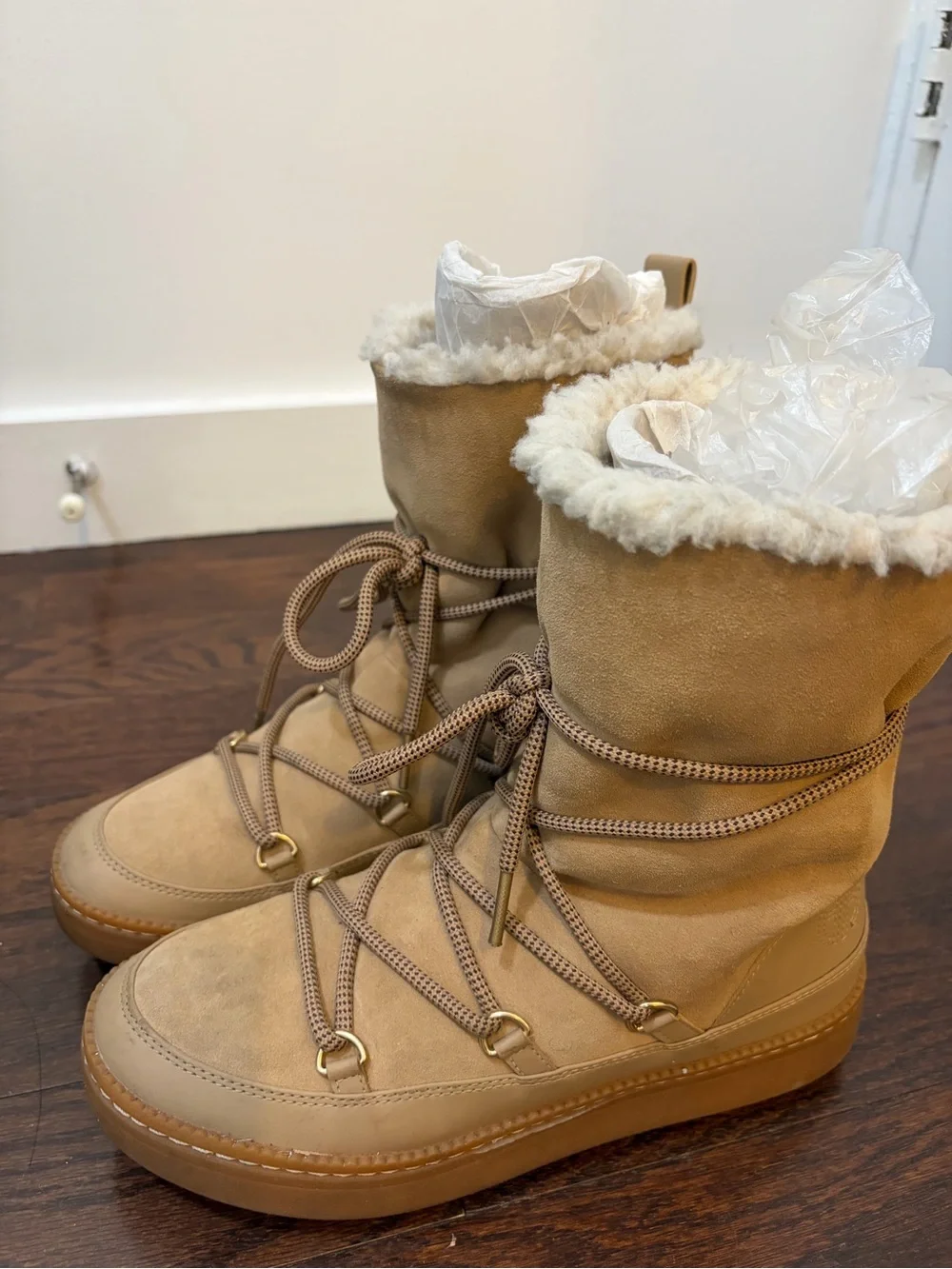 Cole Haan Cloudfeel Suede Snow Boots W6.5